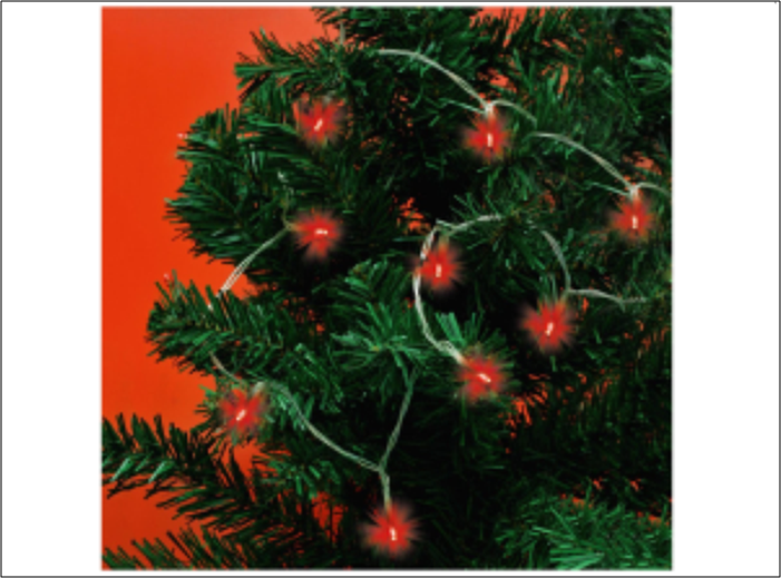 Belt�ri mini f�nyf�z�r, piros sz�nben, 20 LED